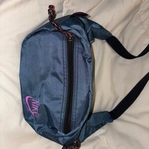 Nike Navy Bag with Purple Accent